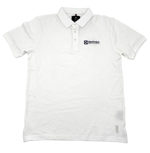 [EEELP028] Pike Classic herr vit med blå broderad ELP logo