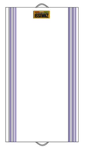 [EEELP067] Kocksläng 50x90cm X-lång, broderad Zanussi loggo 6 st/fp